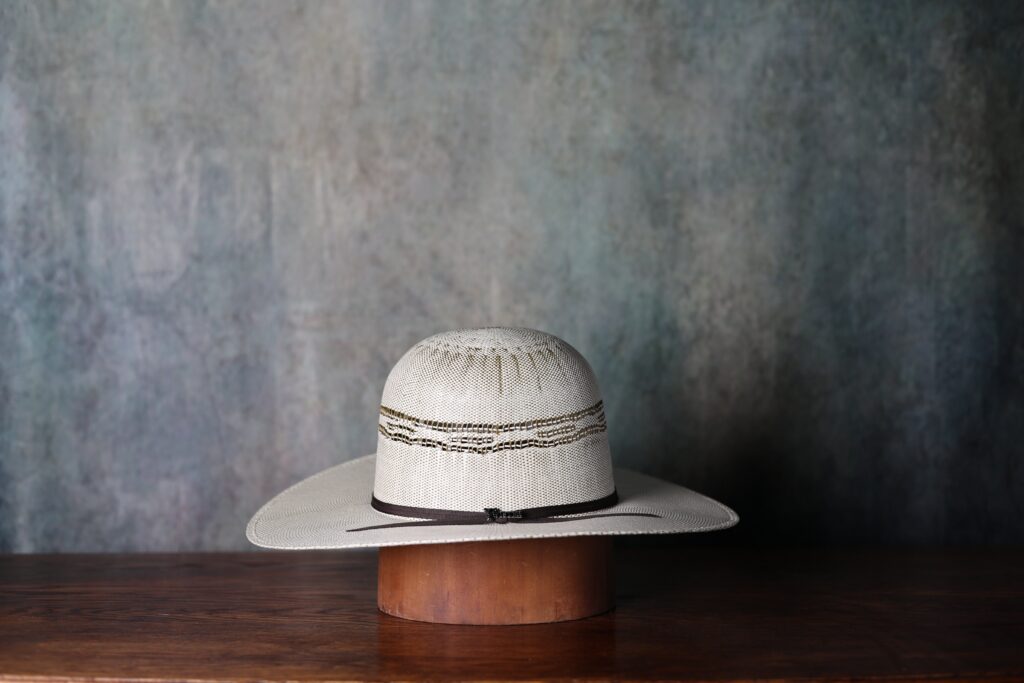 Ivory Brown Bangora Open Crown Hat