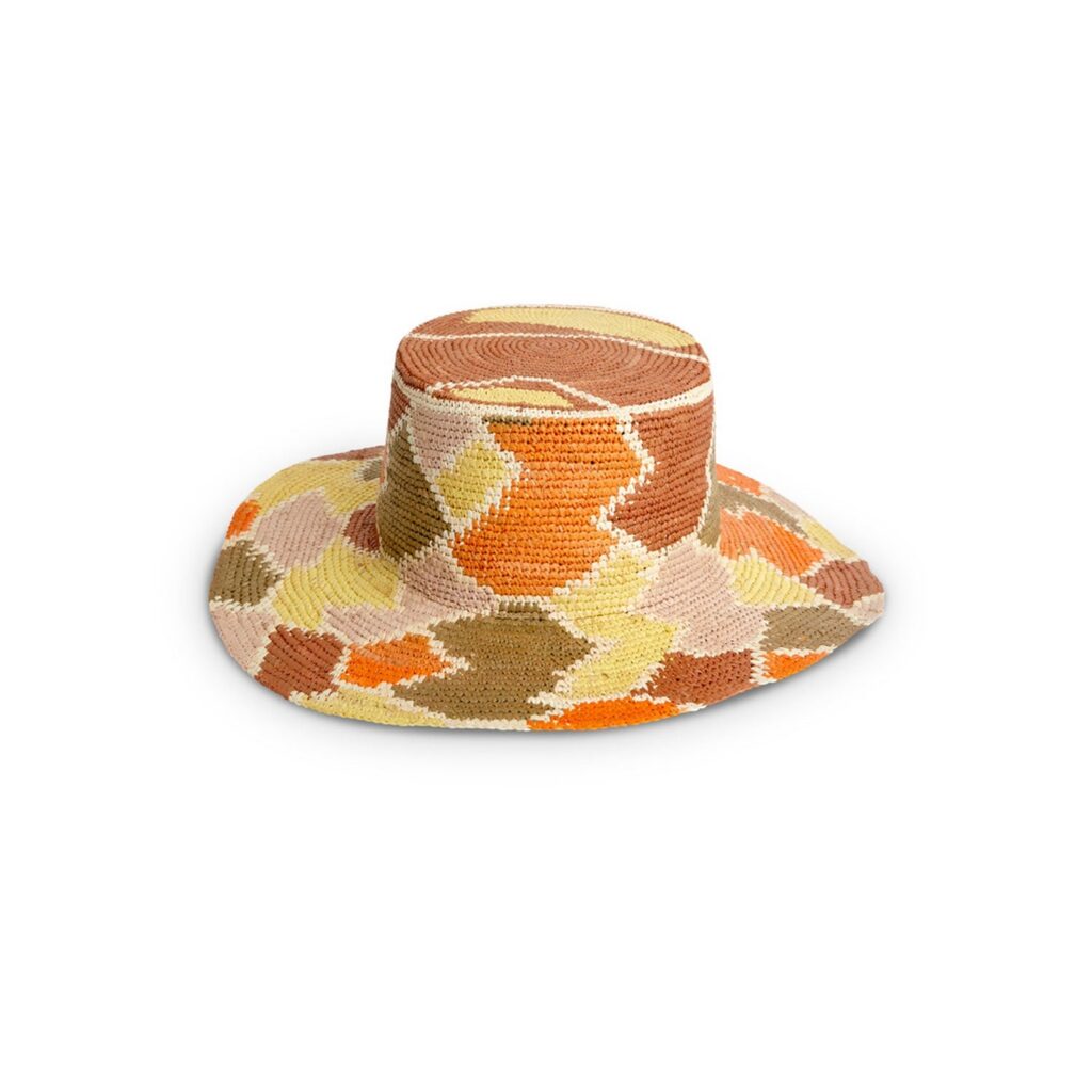 Flat Crown Seven Centimeter Straw Brim Hat
