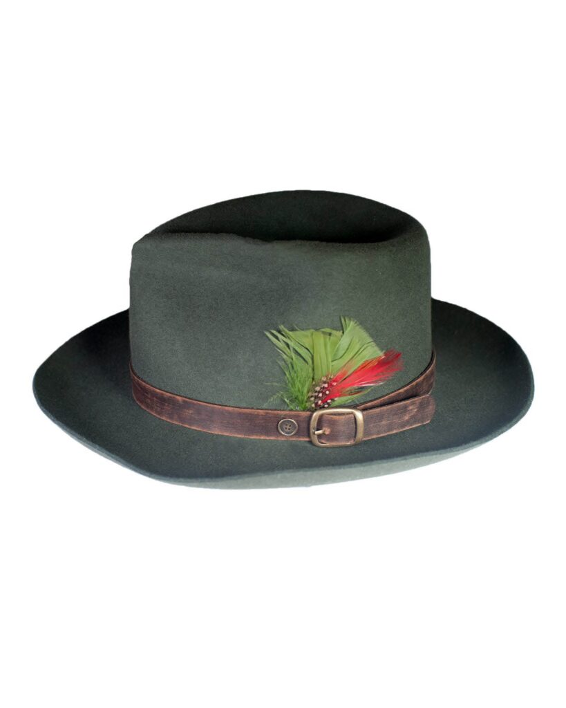 Polished Forest Green Classic Felt Hat