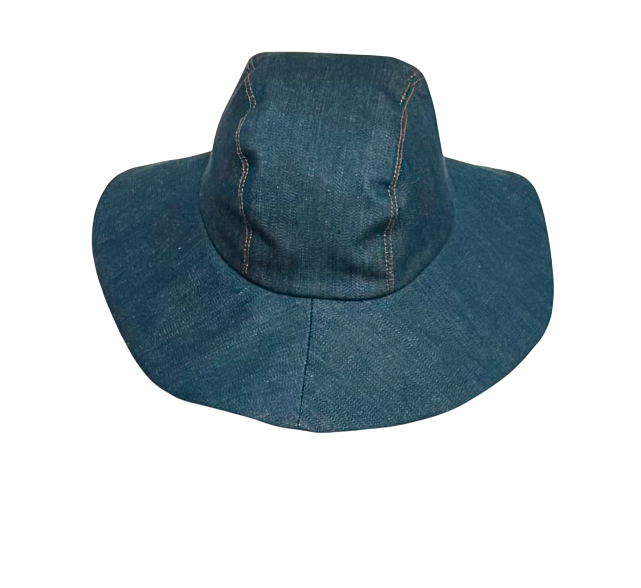 Blue Jean Sun Hat with Satin Lining