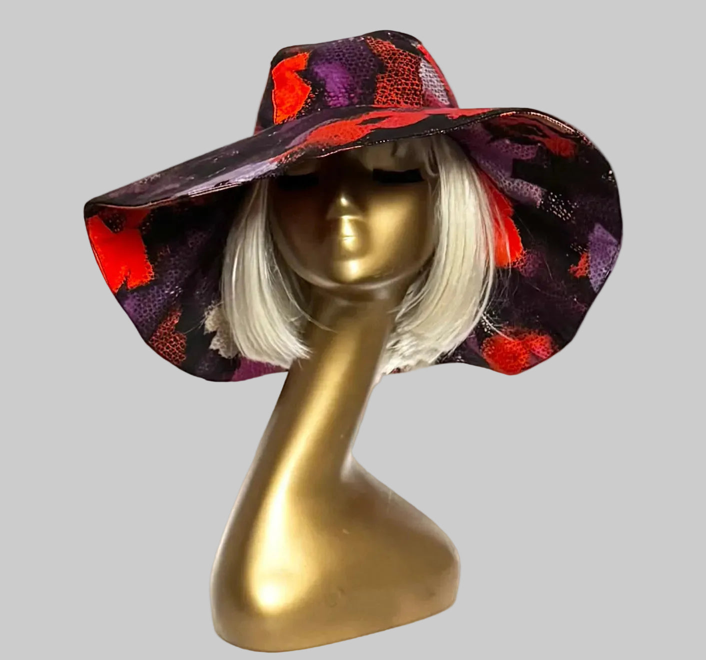 Floral Sun Hat with Packable Brim