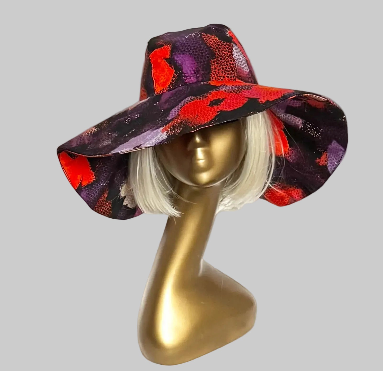 Floral Sun Hat with Packable Brim