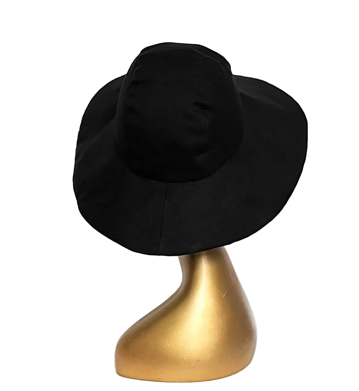 Linen Black Sun Hat with Packable Brim