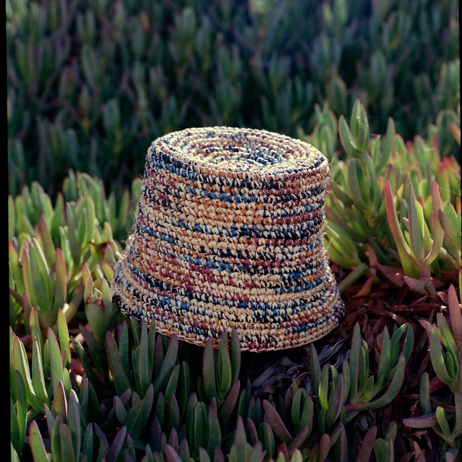 Tropical Color Unfinished Brim Handwoven Hat