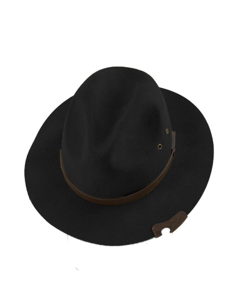 Structured Black Classic Felt Hat