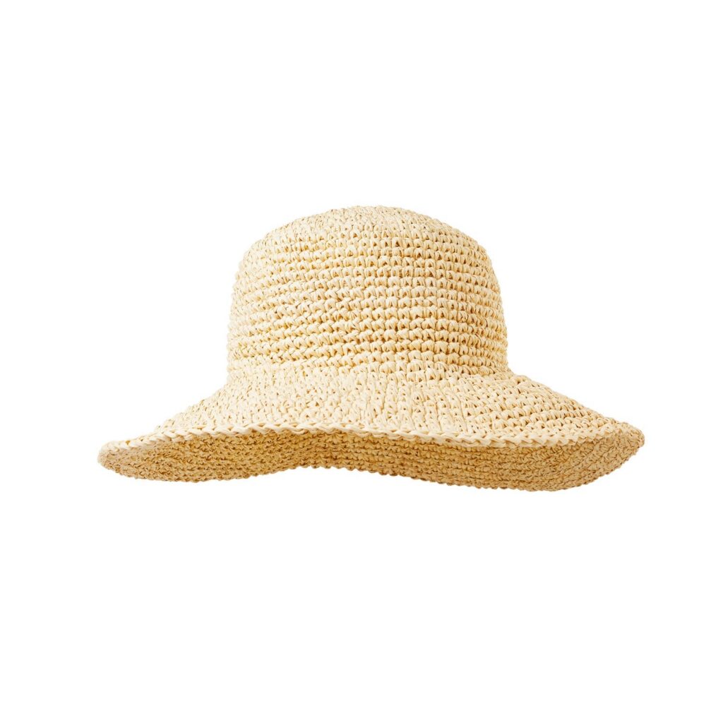 Double Straw Crochet Eight Centimeter Brim Hat