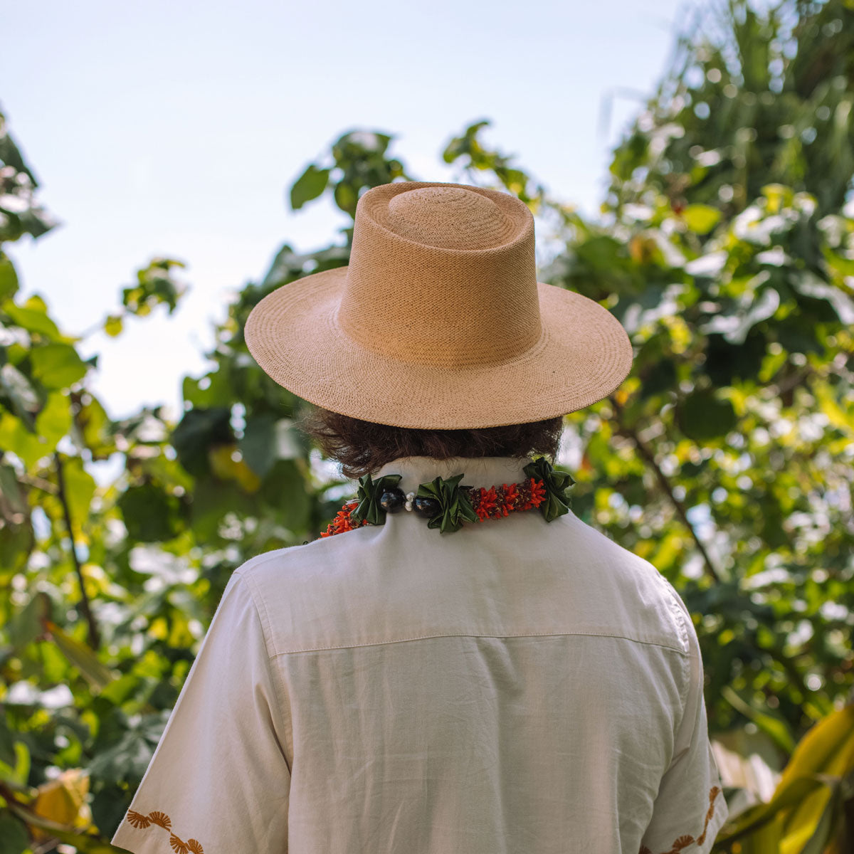Ventilated Tan Straw Gambler Crown Hat