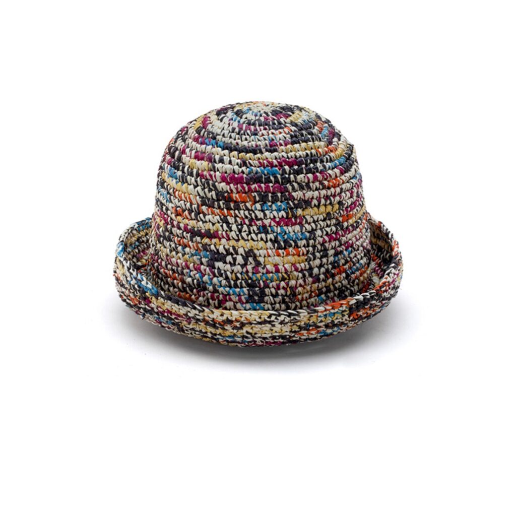 Tropical Color Unfinished Brim Handwoven Hat