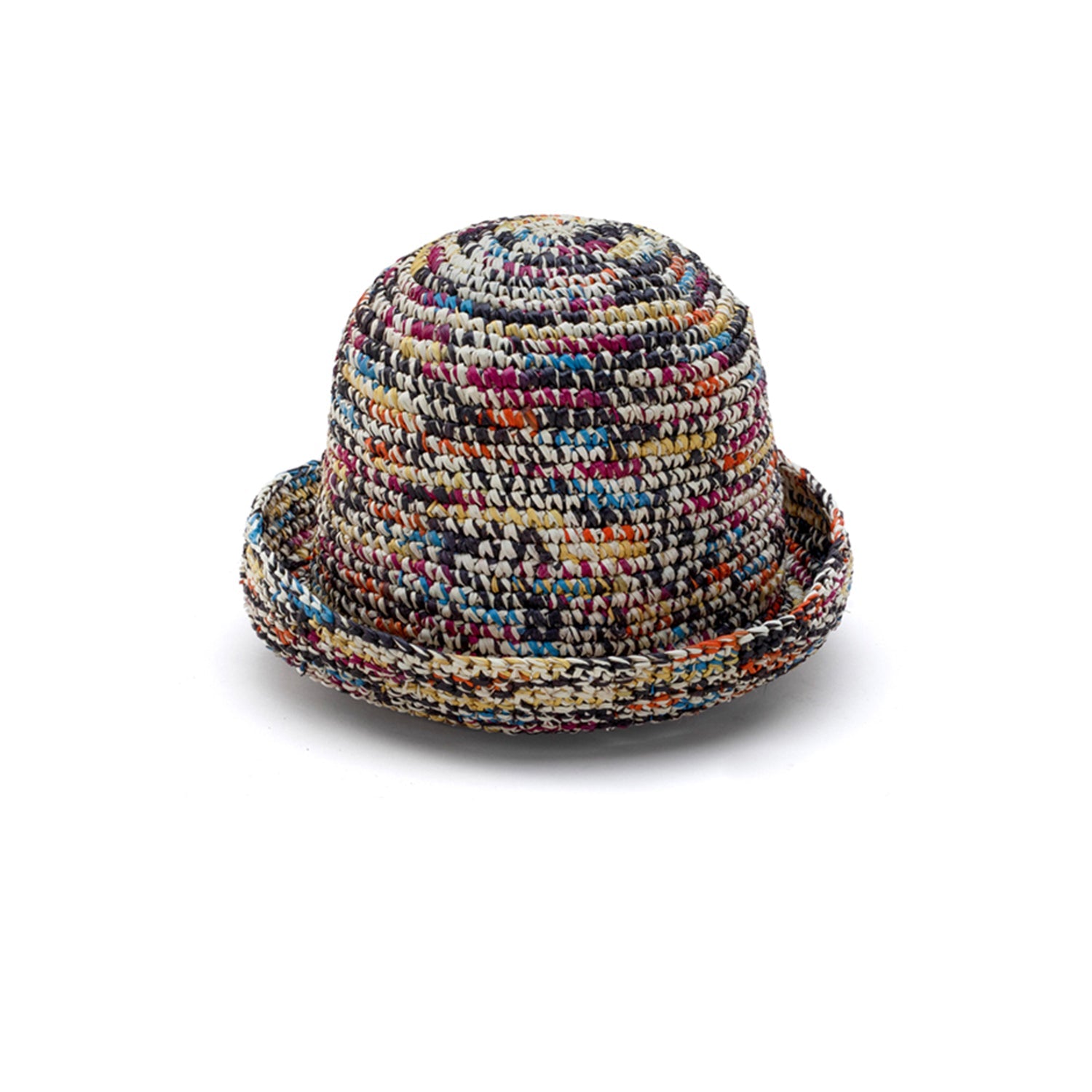 Tropical Color Unfinished Brim Handwoven Hat