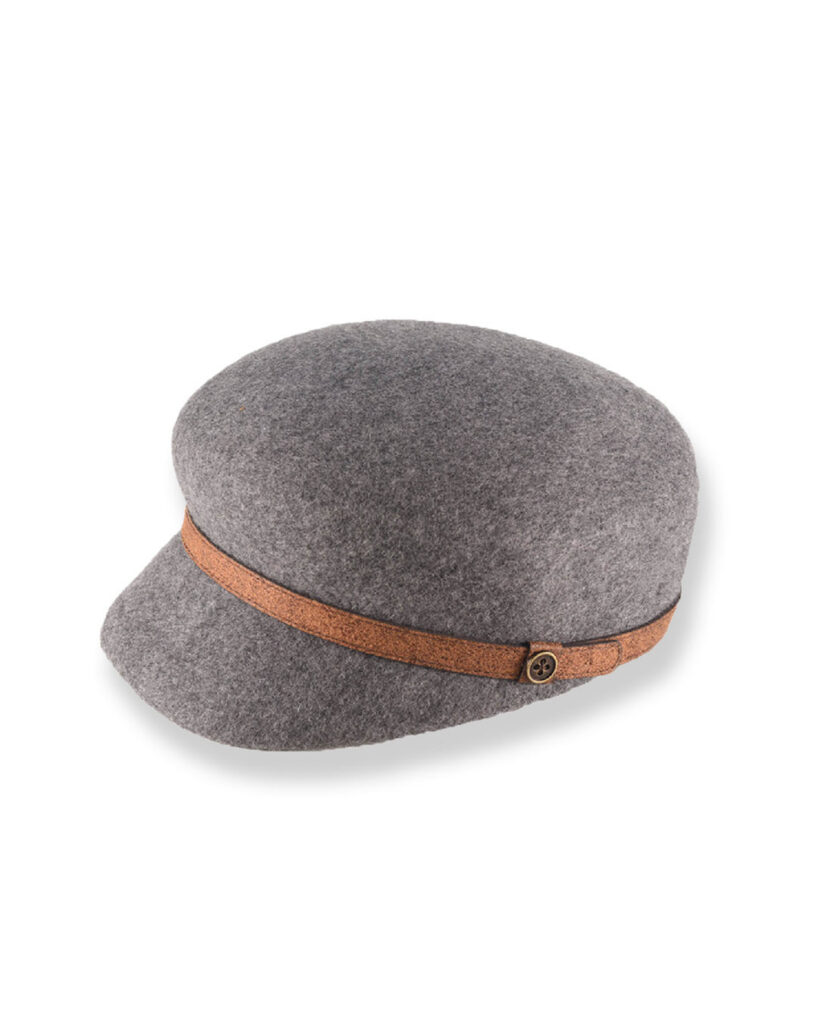 Structured Mottled Gray Classic Felt Hat
