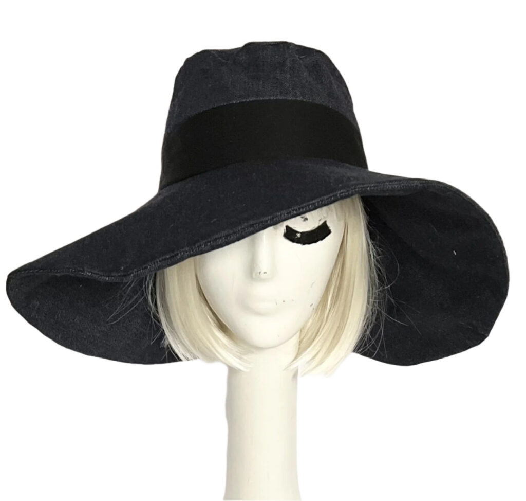 Denim Sun Hat with Packable Brim