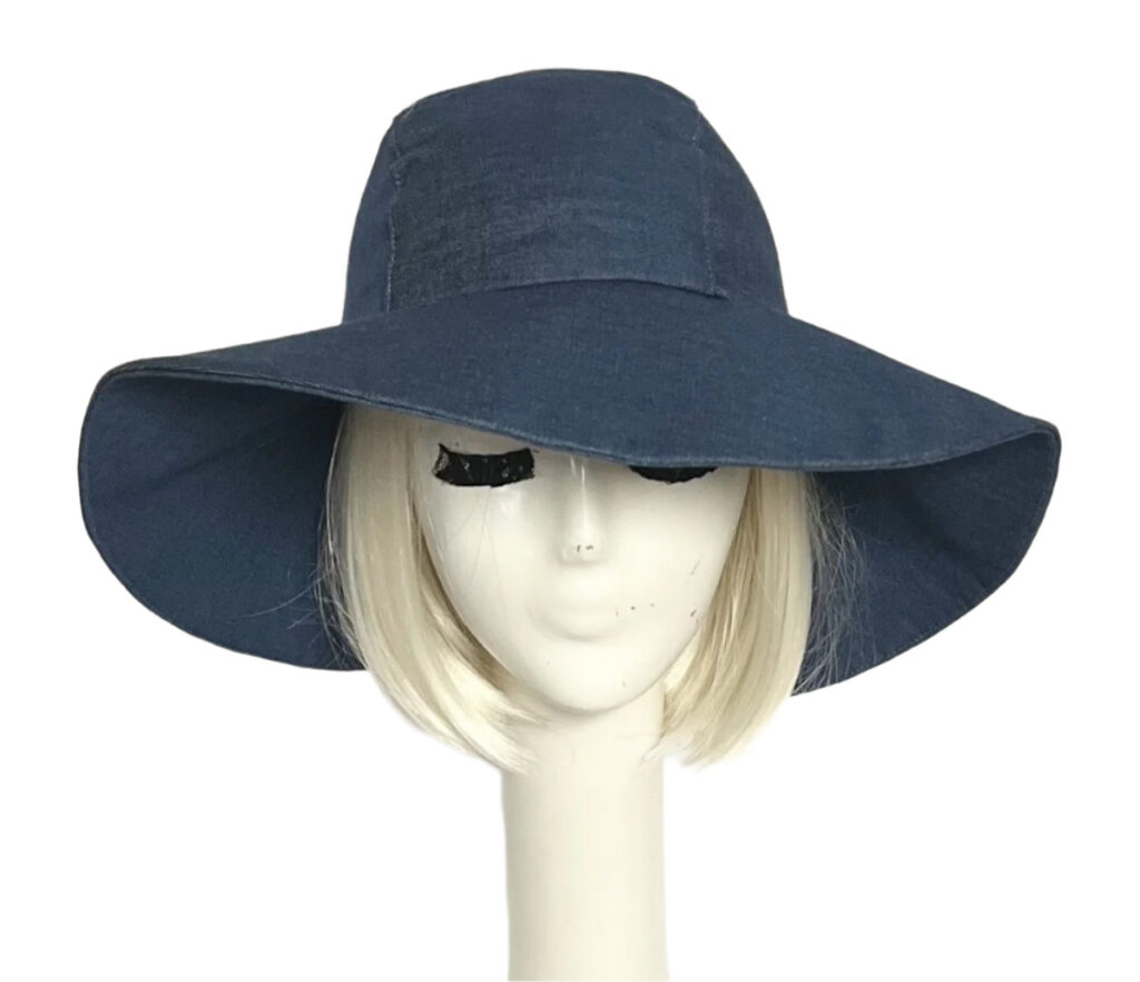 Wide Brim Denim Hat for Sunny Days